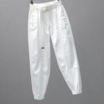 Pantaloni casual bianchi 3 XL taglie comode lavabili in lavatrice da jogging per Donna 