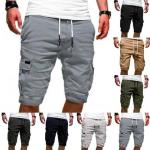 Pantaloni casual neri 3 XL taglie comode in misto cotone lavabili in lavatrice per l'estate da jogging per Uomo 