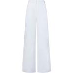 Pantaloni bianchi in viscosa a vita alta MaxMara Studio 