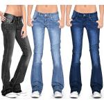 Jeans casual neri XXL taglie comode in denim per la primavera a vita bassa per Donna LAPA 