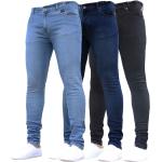 Jeans larghi casual 3 XL taglie comode in poliestere lavabili in lavatrice per Uomo 