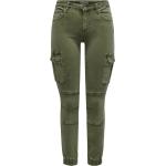 Pantaloni cargo verde oliva di cotone per Donna Only 