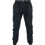 Pantaloni urban neri 3 XL taglie comode di cotone da jogging per Uomo Urban Classics 