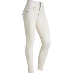 Pantaloni bianchi L in similpelle con strass a 5 tasche per Donna Freddy 