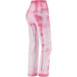Jeans rosa M tie-dye a vita alta per Donna Freddy WR.UP 