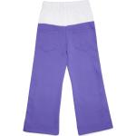 Pantaloni color block viola con glitter con elastico per Donna 