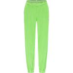 Pantaloni sportivi scontati verdi S di cotone con glitter per Donna Freddy 