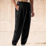 Pantaloni neri 3 XL taglie comode per la primavera da jogging per Uomo 