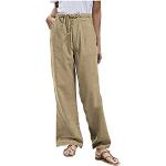 Pantaloni termici militari kaki 5 XL taglie comode di latex a righe con perline per Donna 