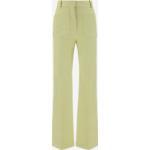 Pantaloni gialli XS di cotone a vita alta per Donna Victoria Beckham 