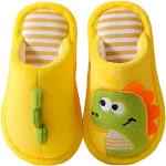 Pantofole larghezza A casual gialle numero 33 di pelle con strass con punta aperta antiscivolo a stivaletto per bambini Generic 