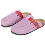 Pantofole larghezza E rosa di pelle per la primavera per Donna Perletti 