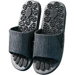 Pantofole massaggianti larghezza E nere in PVC antiscivolo per Donna 