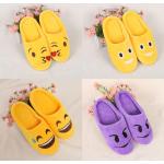 Pantofole Emoji calde per interni Pantofola in peluche di cotone invernale Scarpe Emoji Emoticon sorridente Scarpe morbide invernali da cartone animato