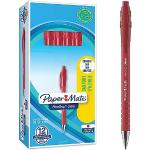 Papermate Flexgrip Ultra Penna a Sfera a Scatto, Punta Media (1.0 mm), Confezione da 12, Rosso