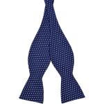 Accessori moda eleganti blu navy di cotone a pois per Uomo 
