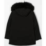 Cappotti imbottiti neri di eco-pelliccia manica lunga per Donna Woolrich Kids 