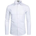 Magliette & T-shirt Slim Fit business bianche 3 XL taglie comode lavabili in lavatrice manica lunga per Uomo 