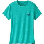 T-shirt tecniche blu XS in poliestere sostenibili traspiranti per Donna Patagonia 