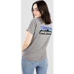 Magliette & T-shirt grigie L in poliestere sostenibili mezza manica con manica corta per Donna Patagonia 