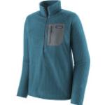 Pullover blu M sostenibili traspiranti per Uomo Patagonia R1 