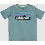 Top classici blu di cotone Bio sostenibili mezza manica per bambina Patagonia di Blue Tomato IT 