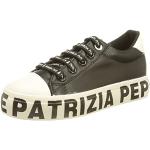Sneakers stringate larghezza E casual nere in similpelle per bambini Patrizia Pepe 