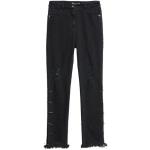 Jeans elasticizzati neri di cotone tinta unita con frange per Donna Patrizia Pepe 