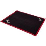 Pearl Drum Rug 137x168 black with red border