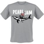 Pearl Jam Shark Cowboy Uomo T-Shirt Grigio M 100% Cotone Regular