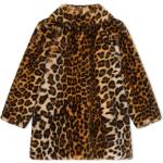 Capispalla marroni di eco-pelliccia leopardati manica lunga per Donna Dolce&Gabbana Dolce 