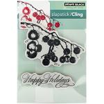 Penny Black - Timbro in gomma, 12,7 x 19,1 cm, colore: Bacca Merry Christmas