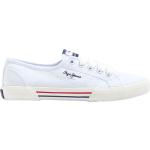 Sneakers basse larghezza A scontate bianche numero 40 di cotone per Donna Pepe Jeans 