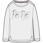 T-shirt manica lunga scontate bianche 10 anni di cotone per bambina Pepe Jeans di Dressinn.com 