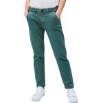 Pantaloni classici scontati verdi in twill per Donna Pepe Jeans 