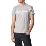 Magliette & T-shirt scontate eleganti grigie S di cotone tinta unita sostenibili mezza manica con manica corta per Uomo Pepe Jeans Original 