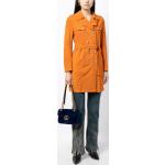 Cappotti classici arancioni XS in pelle di camoscio manica lunga a doppiopetto Gucci 