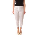 Pantaloni Capri bianchi in popeline per Donna Marina Rinaldi Persona 