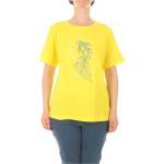 Magliette & T-shirt scontate gialle S di cotone con scollo tondo mezza manica con scollo rotondo per Donna Marina Rinaldi Persona 