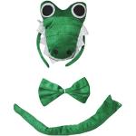 Petitebelle 3D Green Crocodile Alligator Headband Bowtie Tail Children Costume (One Size)