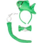Petitebelle 3 pezzi vestito di coda in 3D diadema Bowtie Una dimensione 3d verde pesce