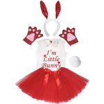 Costumi rossi con paillettes a tema coniglio da animali per bambina Petitebelle di Amazon.it 