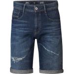 Pantaloncini blu XXL taglie comode di cotone di jeans per Uomo Petrol Industries 
