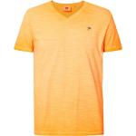 Magliette & T-shirt scontate gialle S di cotone con scollo a V mezza manica con scollo a V per Uomo Petrol Industries 