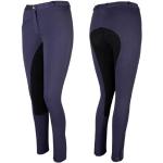 PFIFF – Pantaloni da Equitazione da Donna con Rinforzo, Colore: Blu/Nero, Marrone/Nero, XXXS