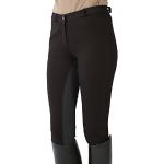 Pfiff Reithose Vollbesatzhose, Pantaloni Da Equitazione Con Rinforzo Completo Donna, Nero (Black/Gray), 36