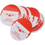 Phenovo Approx.48pcs Merry Christmas Party Favour Gift Tags Labels Santa Pattern