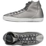Sneakers alte grigie numero 37 di gomma tinta unita con stringhe per Donna Philippe Model 