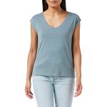 Magliette & T-shirt blu S tinta unita Tencel mezza manica con scollo a V per Donna Pieces 