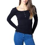 Magliette & T-shirt scontate nere S sostenibili manica lunga con manica lunga per Donna Pieces 